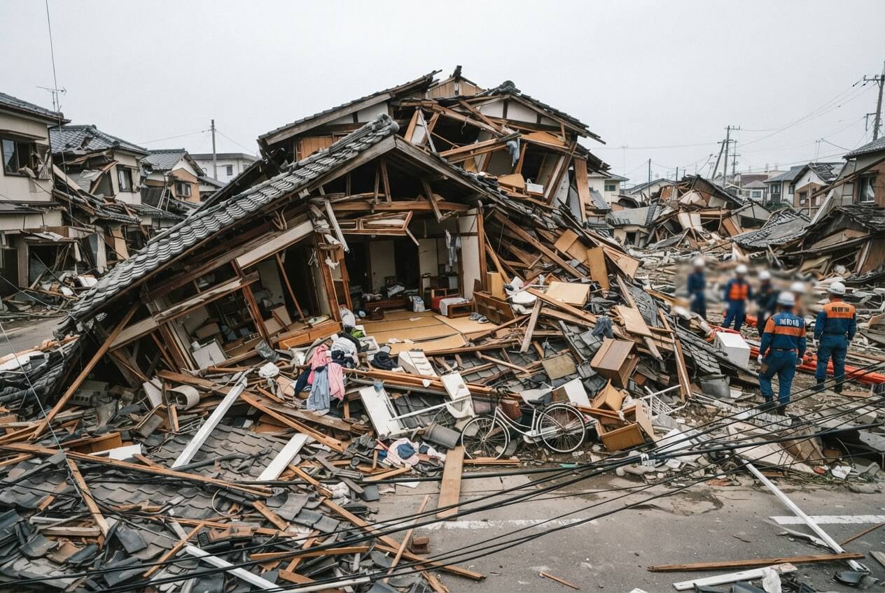 熊本地震で被害を受けた家屋